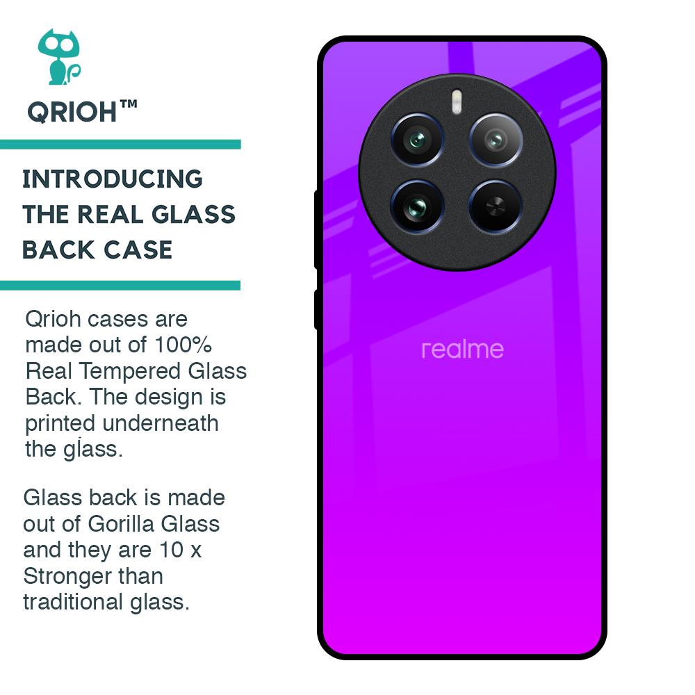 Purple Pink Glass Case for Realme 12 Pro 5G