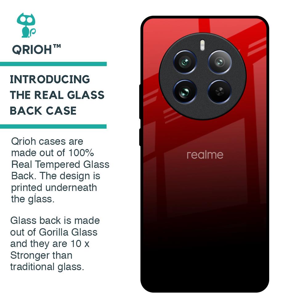 Maroon Faded Glass Case for Realme 12 Pro 5G