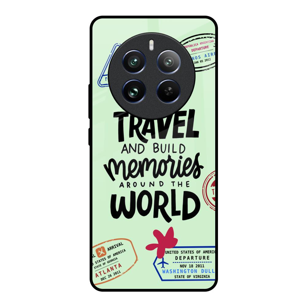 Travel Stamps Realme 12 Pro Plus 5G Glass Back Cover Online