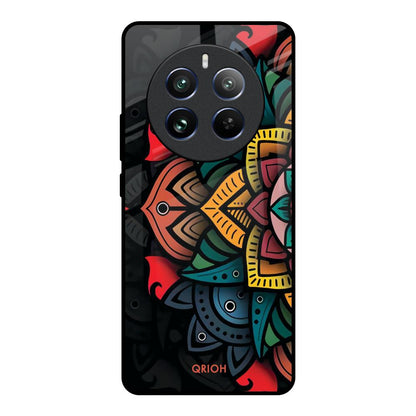 Retro Gorgeous Flower Realme 12 Pro Plus 5G Glass Back Cover Online