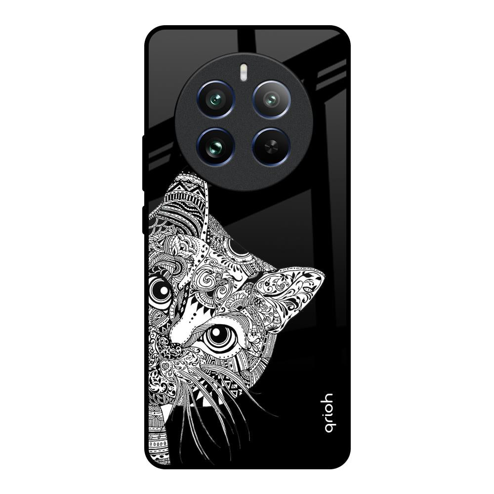 Kitten Mandala Realme 12 Pro Plus 5G Glass Back Cover Online