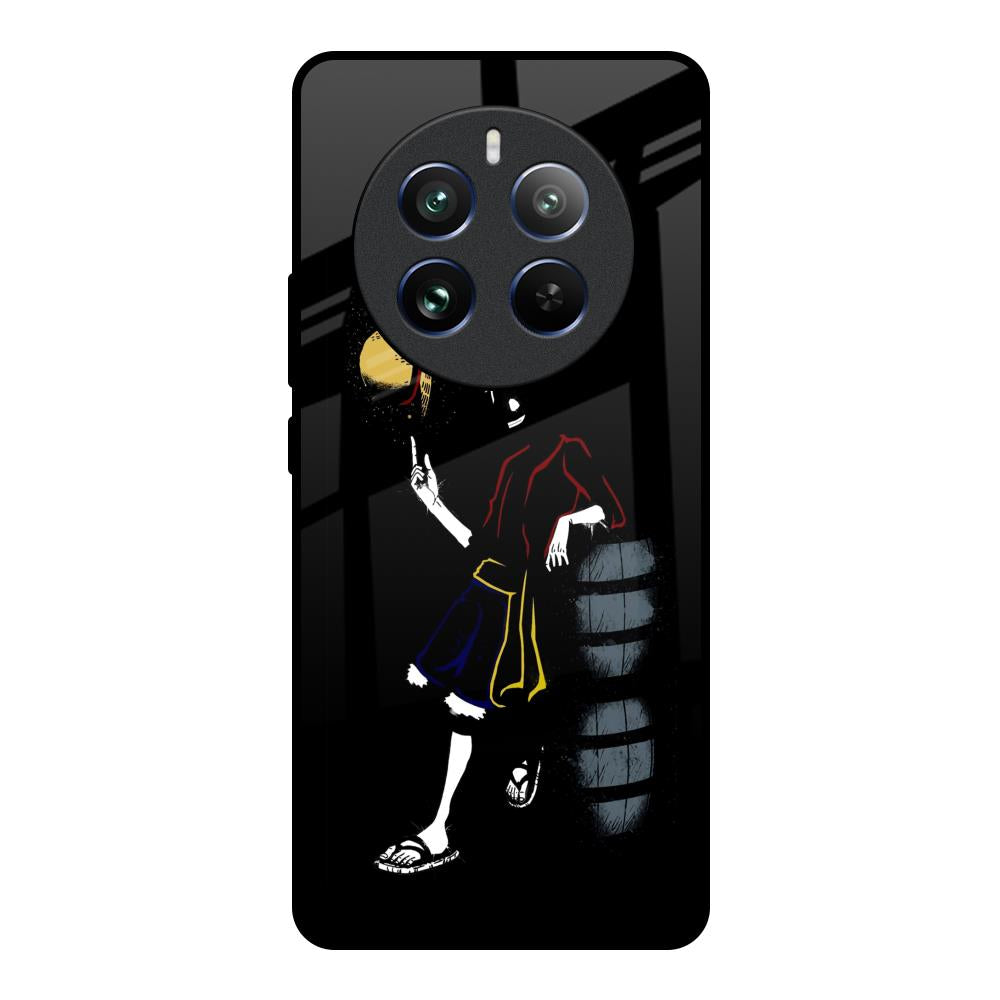 Luffy Line Art Realme 12 Pro Plus 5G Glass Back Cover Online