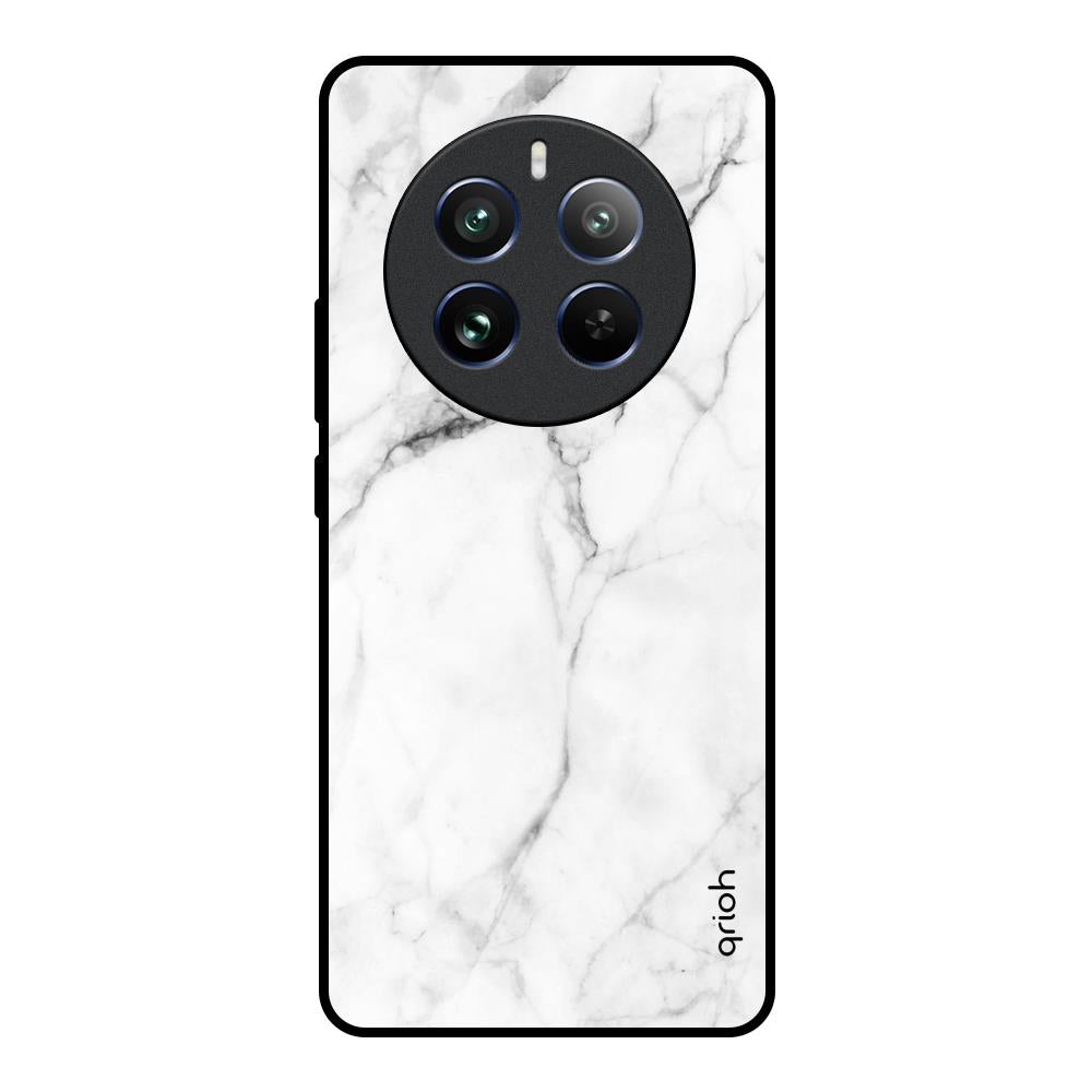 Modern White Marble Realme 12 Pro Plus 5G Glass Back Cover Online