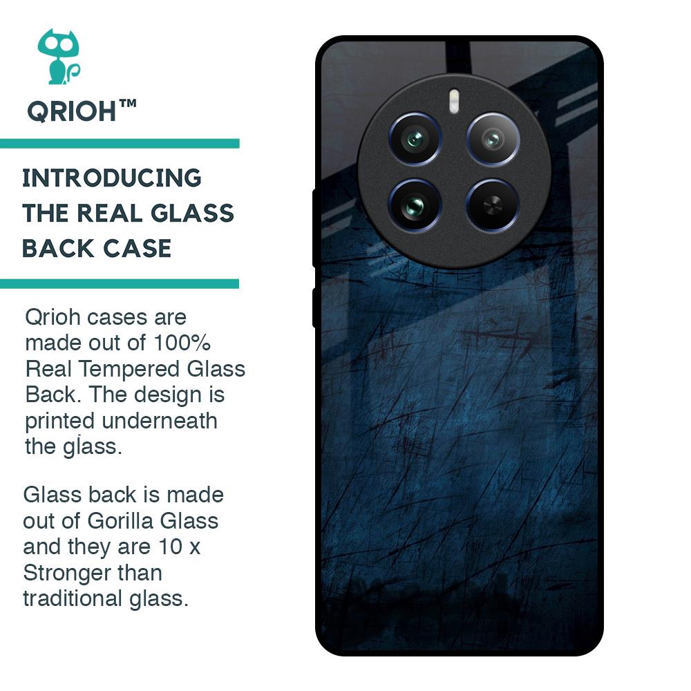 Dark Blue Grunge Glass Case for Realme 12 Pro Plus 5G