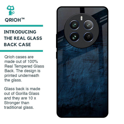 Dark Blue Grunge Glass Case for Realme 12 Pro Plus 5G