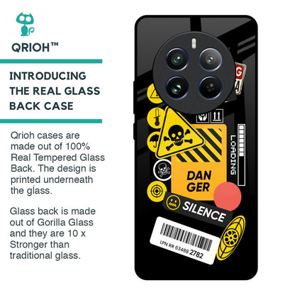 Danger Signs Glass Case for Realme 12 Pro Plus 5G