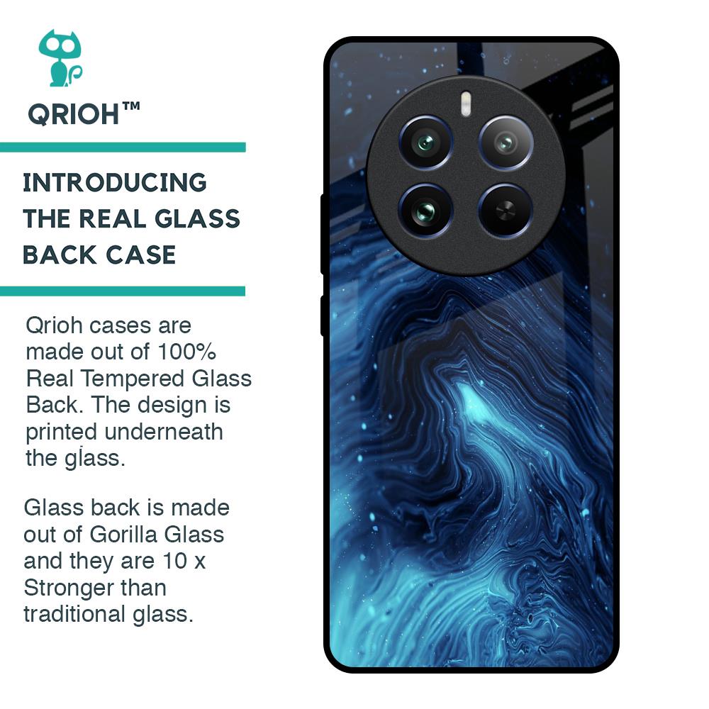 Dazzling Ocean Gradient Glass Case For Realme 12 Pro Plus 5G