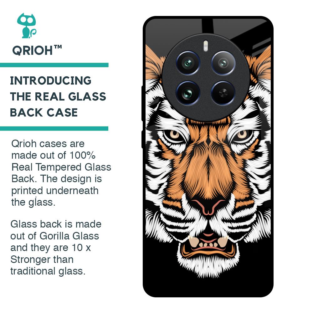Angry Tiger Glass Case For Realme 12 Pro Plus 5G