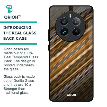 Diagonal Slash Pattern Glass Case for Realme 12 Pro Plus 5G