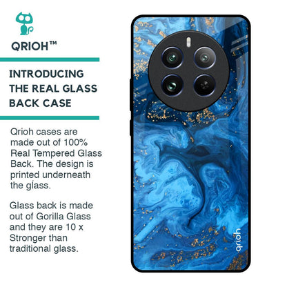 Gold Sprinkle Glass Case for Realme 12 Pro Plus 5G