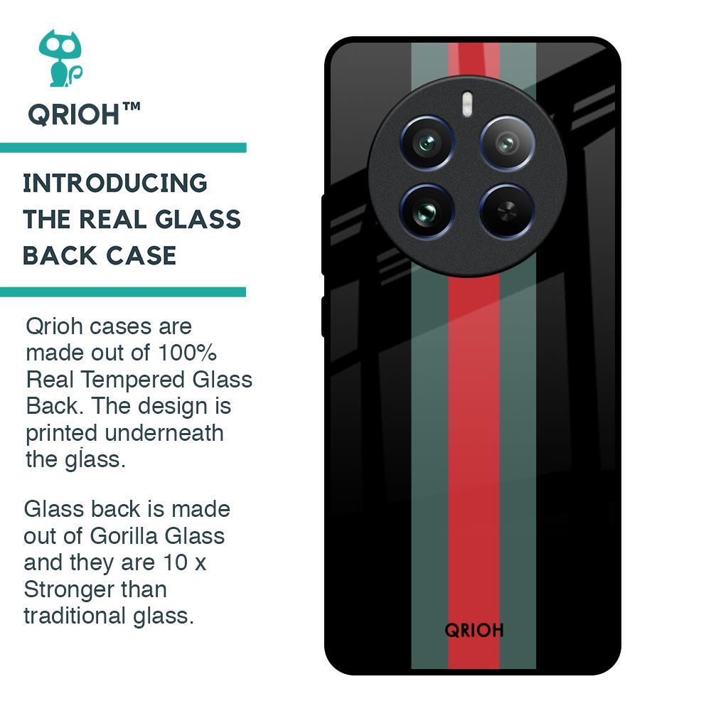 Vertical Stripes Glass Case for Realme 12 Pro Plus 5G