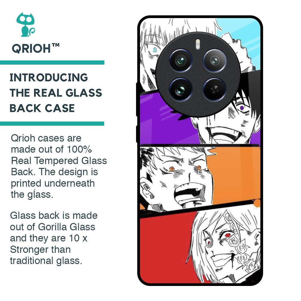 Anime Sketch Glass Case for Realme 12 Pro Plus 5G