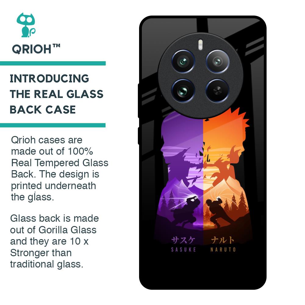 Minimalist Anime Glass Case for Realme 12 Pro Plus 5G