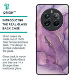 Purple Gold Marble Glass Case for Realme 12 Pro Plus 5G