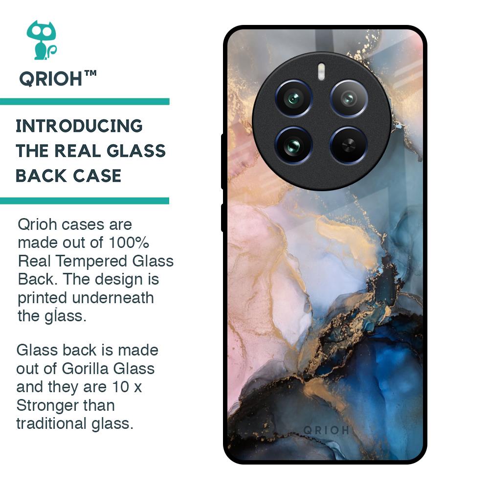 Marble Ink Abstract Glass Case for Realme 12 Pro Plus 5G