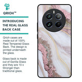 Pink & Gold Gllitter Marble Glass Case for Realme 12 Pro Plus 5G