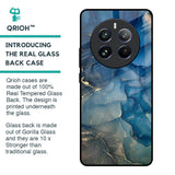 Blue Cool Marble Glass Case for Realme 12 Pro Plus 5G