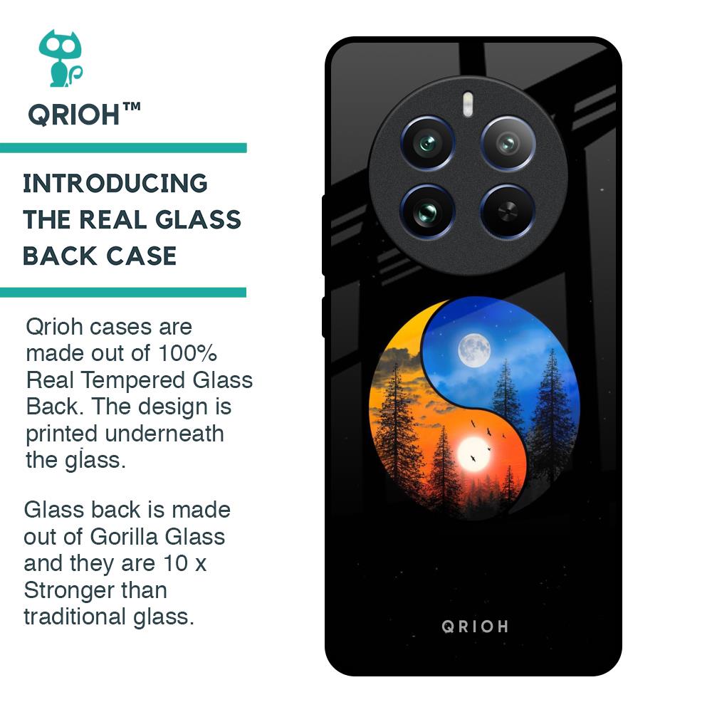 Yin Yang Balance Glass Case for Realme 12 Pro Plus 5G