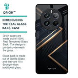 Sleek Golden & Navy Glass Case for Realme 12 Pro Plus 5G