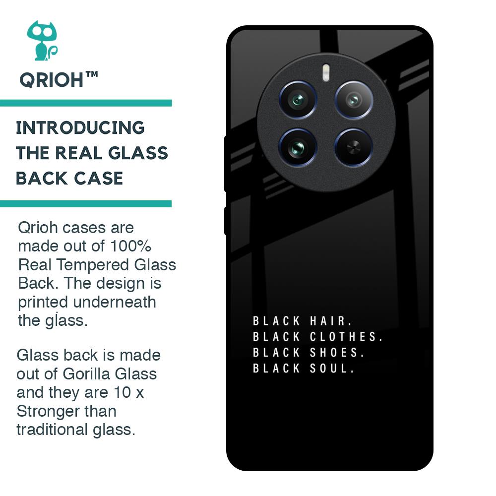 Black Soul Glass Case for Realme 12 Pro Plus 5G