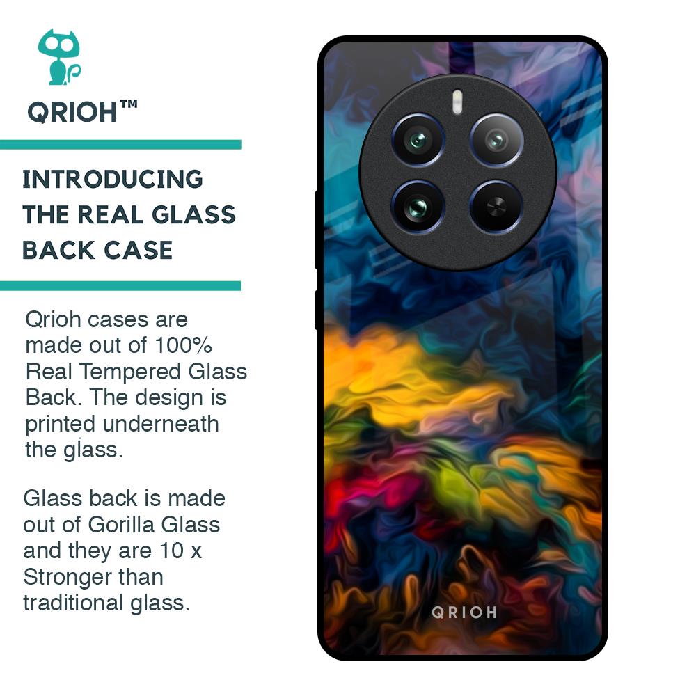 Multicolor Oil Painting Glass Case for Realme 12 Pro Plus 5G