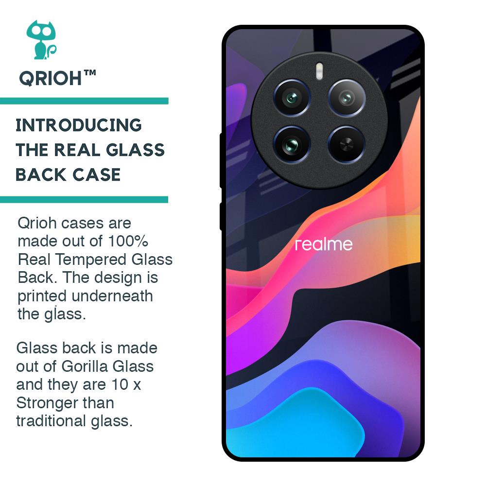 Colorful Fluid Glass Case for Realme 12 Pro Plus 5G