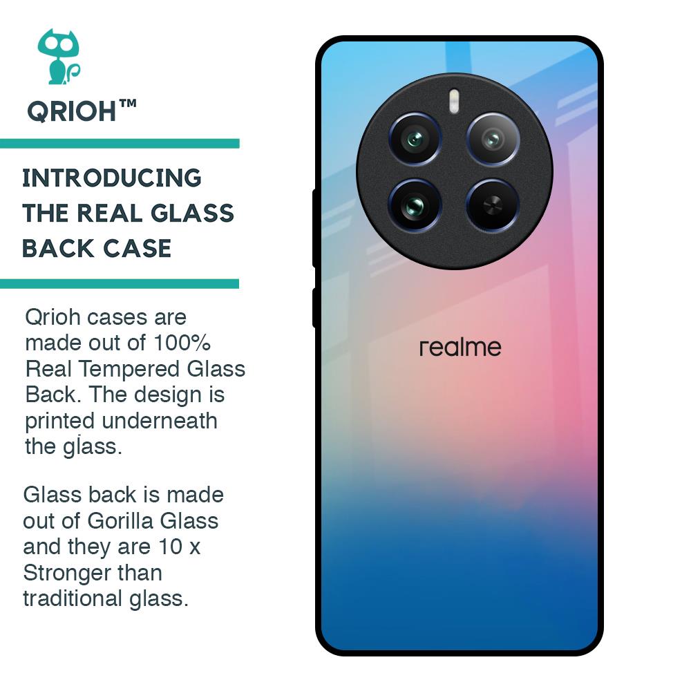 Blue & Pink Ombre Glass case for Realme 12 Pro Plus 5G