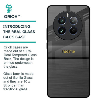 Grey Metallic Glass Case For Realme 12 Pro Plus 5G