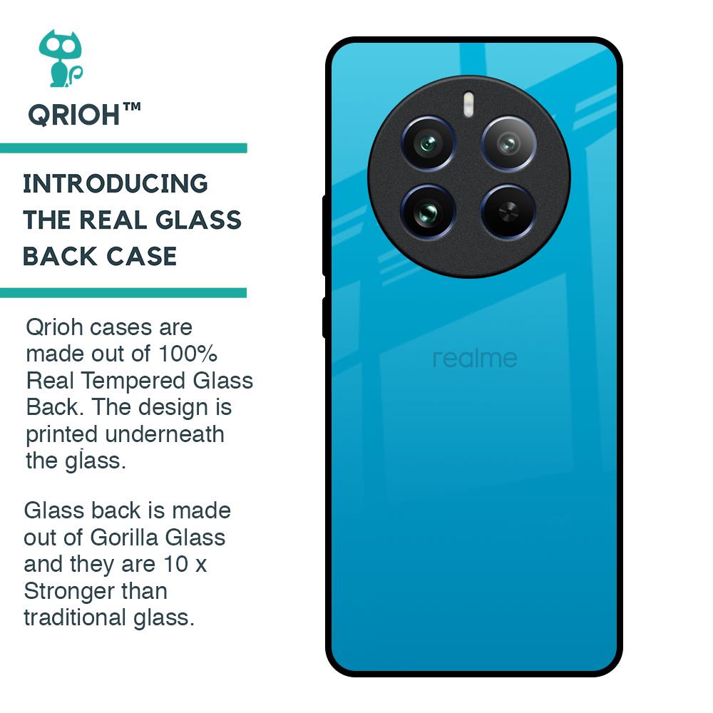 Blue Aqua Glass Case for Realme 12 Pro Plus 5G