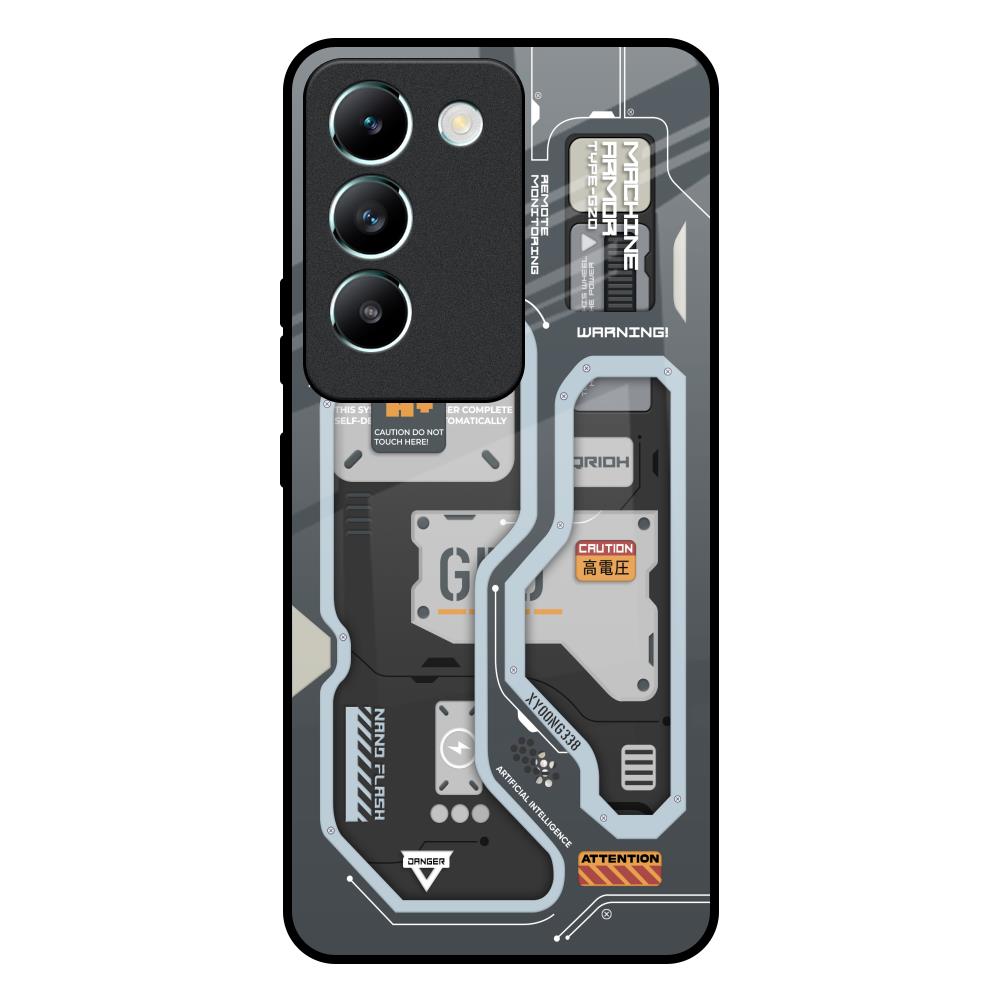Retro Futuristic Vivo T3 5G Glass Back Cover Online