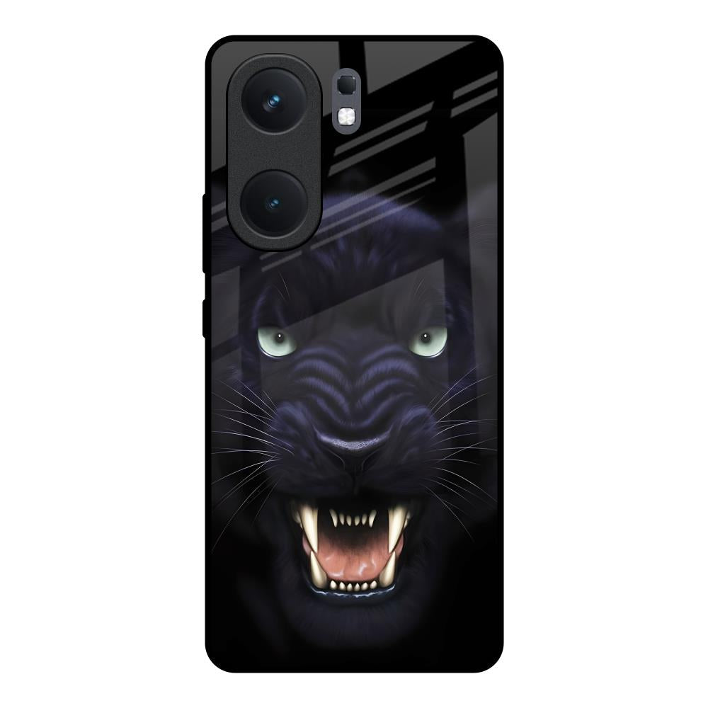 Angry Black Leopard IQOO Neo 9 Pro Glass Back Cover Online