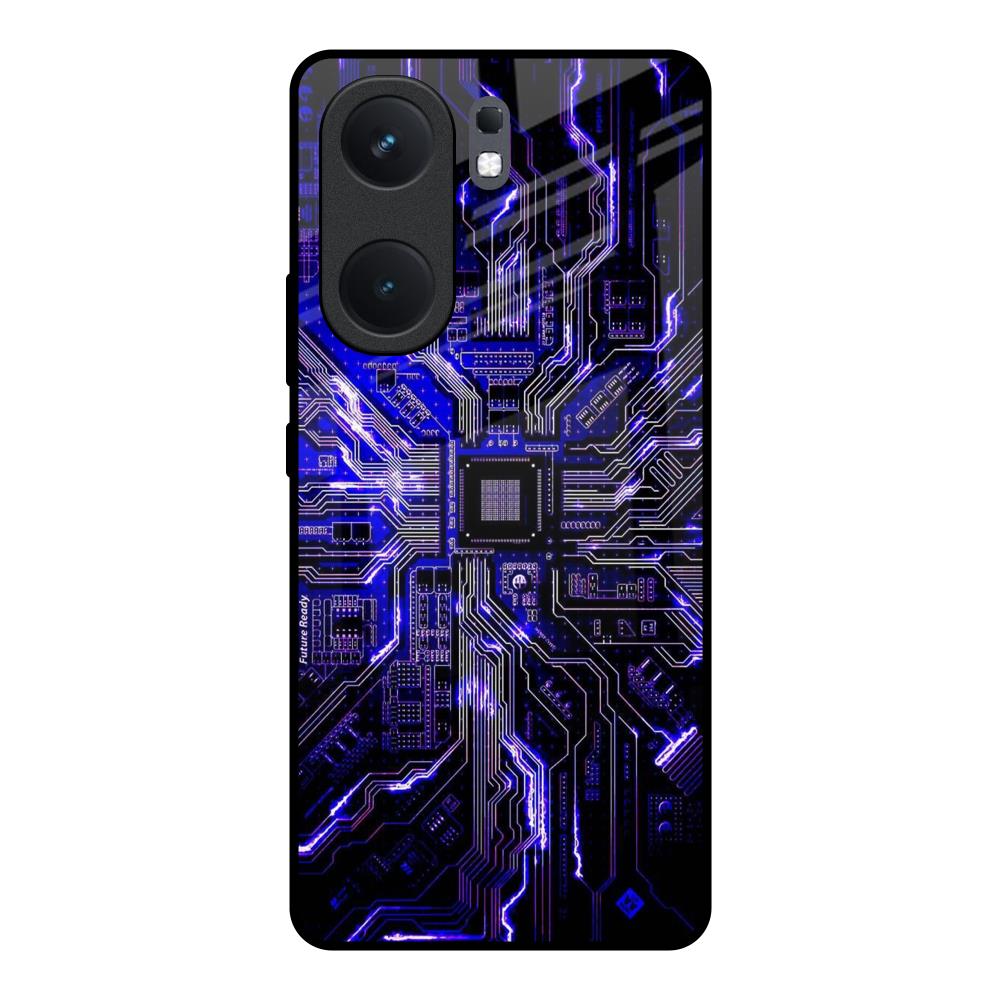 Techno Color Pattern IQOO Neo 9 Pro Glass Back Cover Online