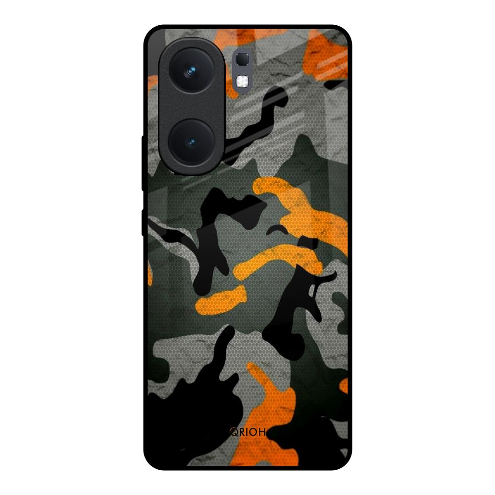 Camouflage Orange IQOO Neo 9 Pro Glass Back Cover Online