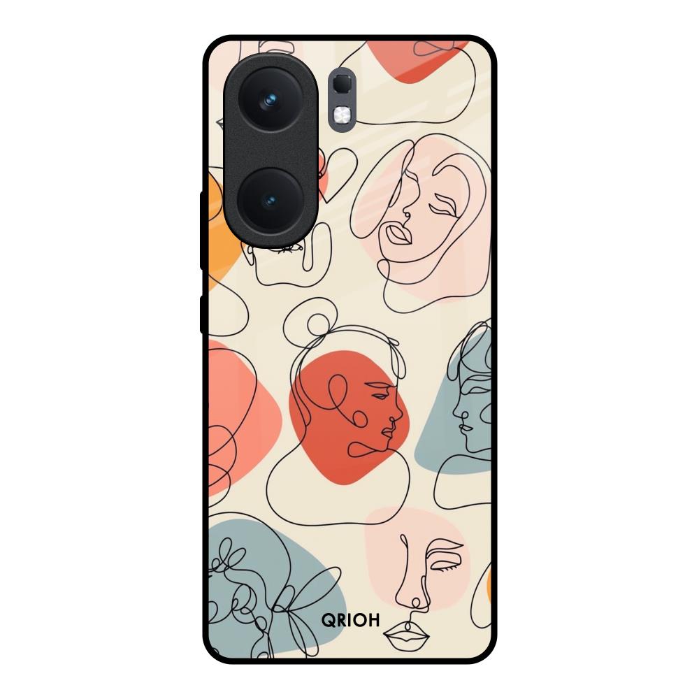 Abstract Faces IQOO Neo 9 Pro Glass Back Cover Online