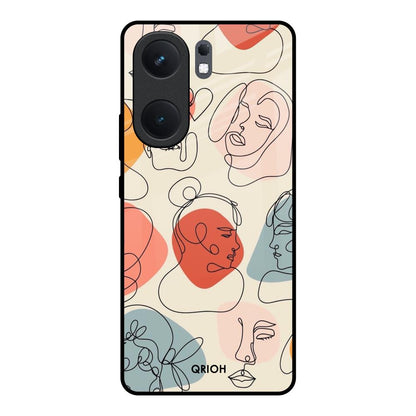 Abstract Faces IQOO Neo 9 Pro Glass Back Cover Online