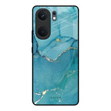 Blue Golden Glitter IQOO Neo 9 Pro Glass Back Cover Online