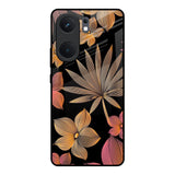 Lines Pattern Flowers IQOO Neo 9 Pro Glass Back Cover Online