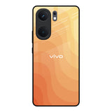 Orange Curve Pattern IQOO Neo 9 Pro Glass Back Cover Online