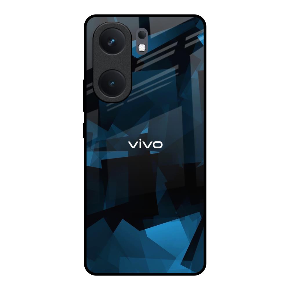 Polygonal Blue Box IQOO Neo 9 Pro Glass Back Cover Online