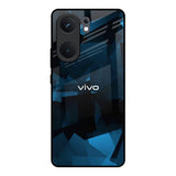 Polygonal Blue Box IQOO Neo 9 Pro Glass Back Cover Online