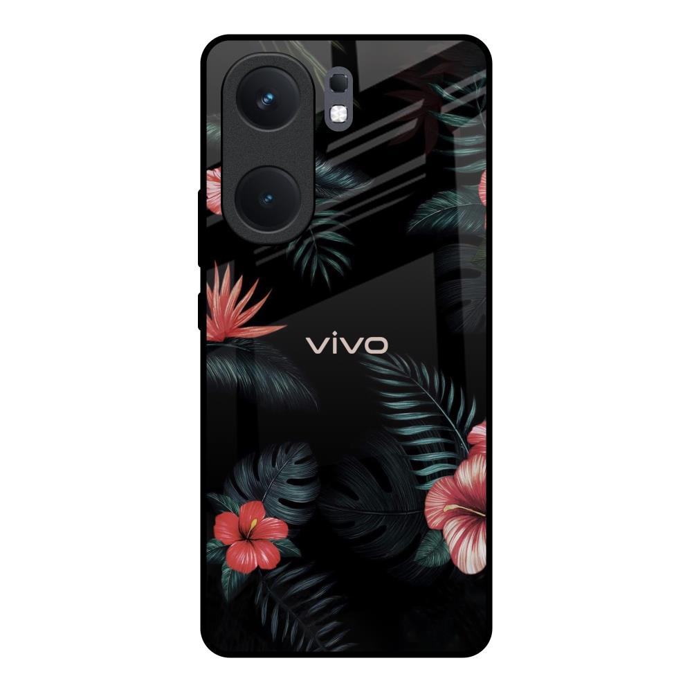 Tropical Art Flower IQOO Neo 9 Pro Glass Back Cover Online