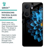 Half Blue Flower Glass Case for IQOO Neo 9 Pro