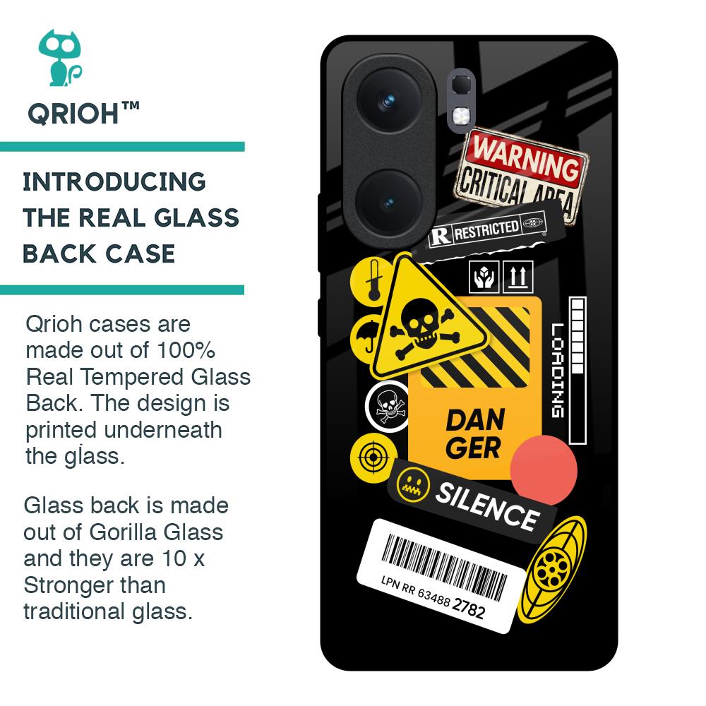 Danger Signs Glass Case for IQOO Neo 9 Pro