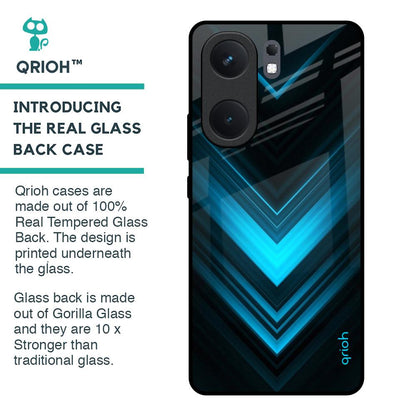Vertical Blue Arrow Glass Case For IQOO Neo 9 Pro