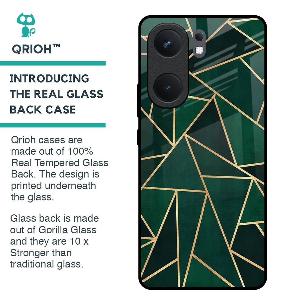 Abstract Green Glass Case For IQOO Neo 9 Pro