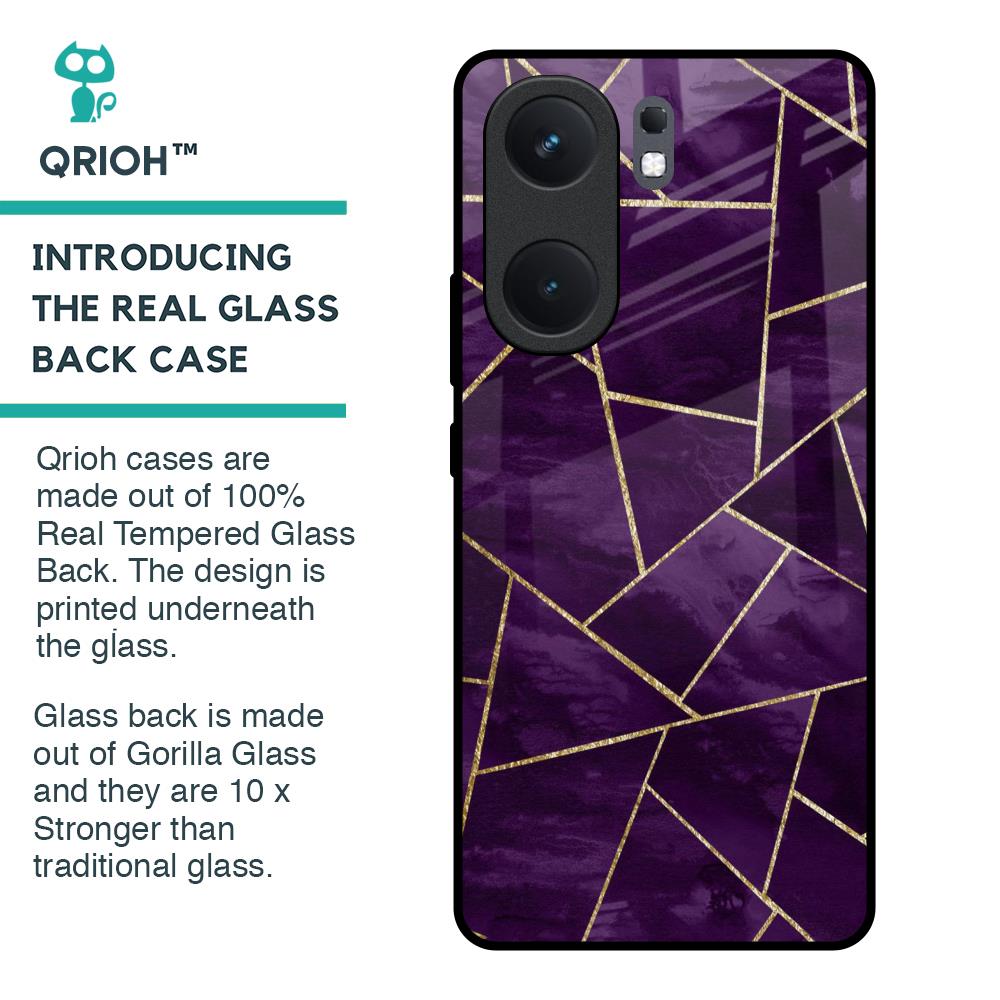 Geometric Purple Glass Case For IQOO Neo 9 Pro