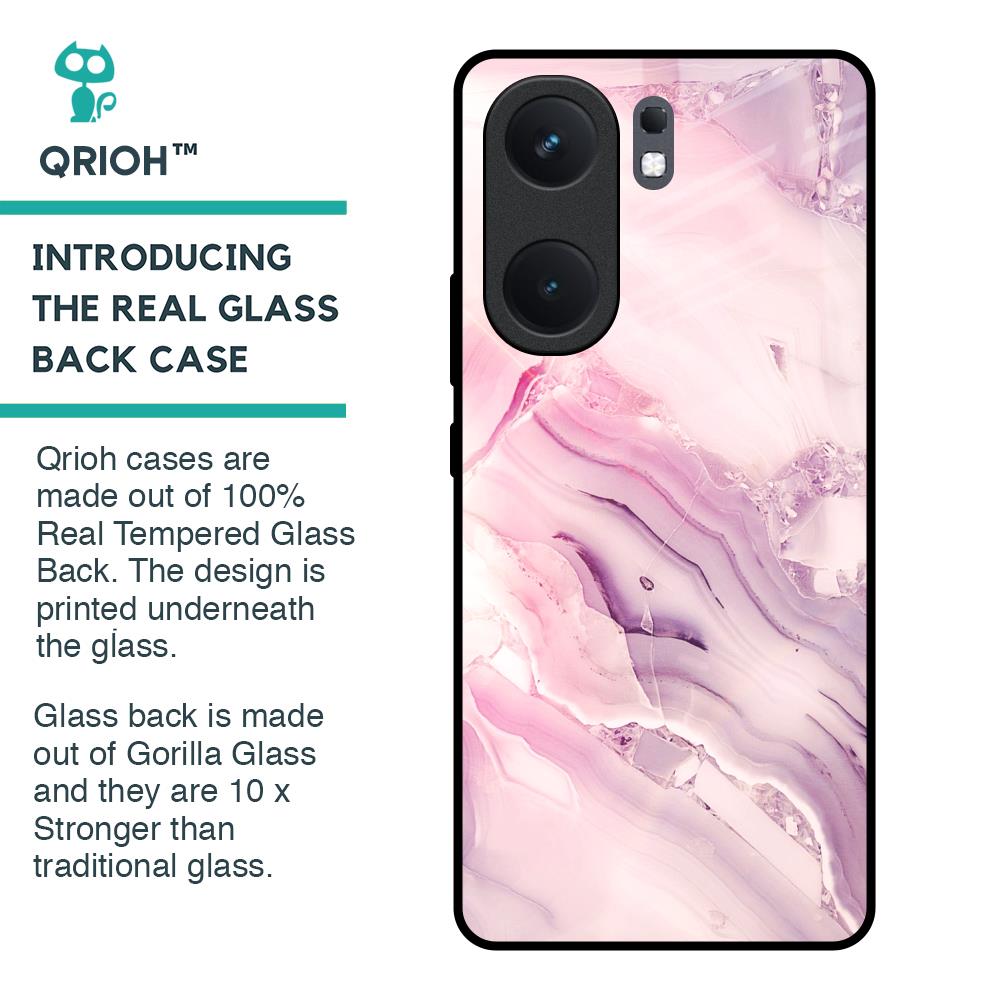 Diamond Pink Gradient Glass Case For IQOO Neo 9 Pro