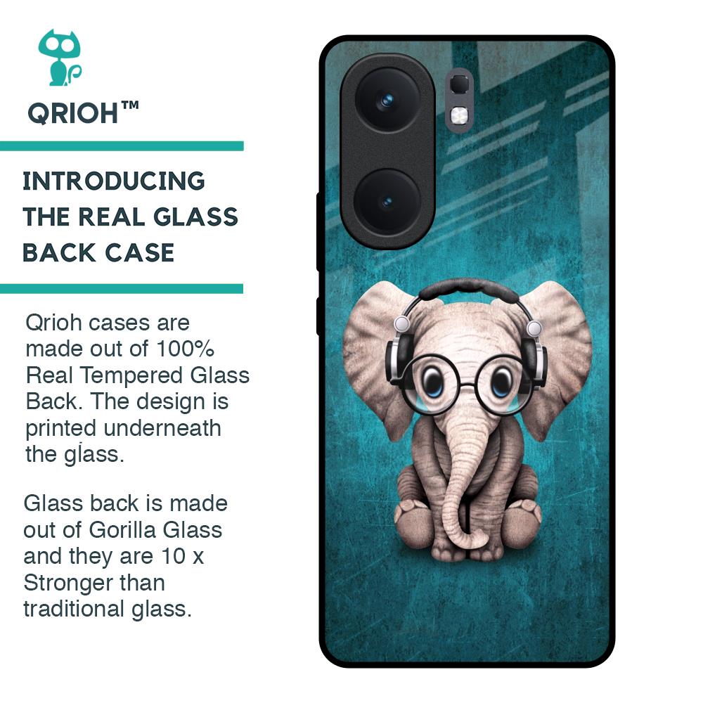 Adorable Baby Elephant Glass Case For IQOO Neo 9 Pro