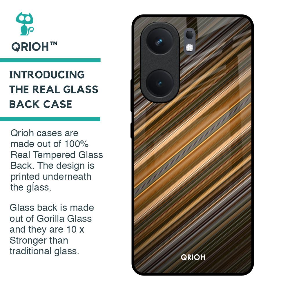 Diagonal Slash Pattern Glass Case for IQOO Neo 9 Pro