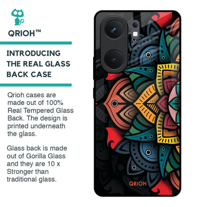 Retro Gorgeous Flower Glass Case for IQOO Neo 9 Pro
